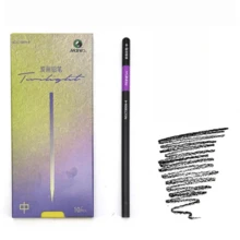 Juego de lápices de carboncillo profesionales para dibujo, lápices de carboncillo para estudiantes de arte, suaves/medios/duros - Negro - Ver 10