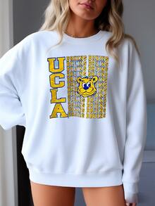 Vintage Bruins University Of California Los Angeles Big Logo Crewneck Sweatshirt Size Xl Sweatshirt - trắng - Xem 2