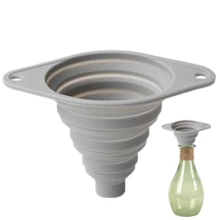 Imbuto in silicone, imbuto da cucina ampio e durevole, imbuto in silicone per riempimento di bottiglie, uso quotidiano in cucina, per il trasferimento di acqua o polveri, pieghevole e piatto per un facile stoccaggio, salva spazio