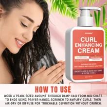 1pc Curl Defining Cream, Infused With Keratin And Coconut Oil, Moisturizing And Nourishing, Suitable For Daily Curly Hair Care, Leaves Hair With Alluring Fragrance, Can Be Used With Anti-Frizz Spray, Ideal Christmas Gift, 200g