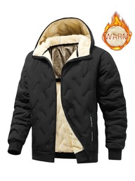 1 Parça Erkek Günlük Spor Düz Renk Dolgulu Ceket, Bol Kesim, Evde ve Açık Hava Aktivitelerinde Giymeye Uygun, Çiftlere Hediye Olarak Kullanılabilir. %100 Polyester Elyaftan Üretilmiştir ve Sonbahar/Kış İçin Çeşitli Renk Seçenekleri Mevcuttur.