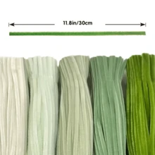 151Pcs St. Patrick's Day Macaron Green Pipe Cleaner Kit For Botanical Crafts & Shamrock Decor – St. Patrick's Day DIY Supplies With Flexible Chenille Stems, Sparkly Metallic Pipe Cleaners Bulk For St. Patricks Valentine's Handmade Christmas DIY Crafts