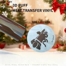 Vinilo de transferencia de calor 3D - Vinilo 3D navideño, adecuado para ropa DIY, patrones de silueta y varios usos, material decorativo de colores mixtos - Multicolor - Ver 17