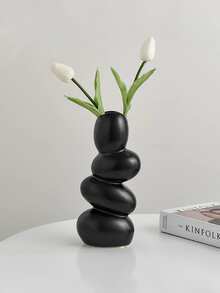 1 pieza Escultura de ciervo de resina, tema de jarrón geométrico, adecuado para varios tipos de habitaciones, excelente para decoración navideña, de Acción de Gracias, Año Nuevo y fiestas en general, sin necesidad de alimentación eléctrica