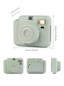 Popoto Mini Instant Camera Includes 10 Sheets Film With Auto Exposure Built-In Flash Center Viewfinder Perfect Christmas Gift(Not Include Battery) - 相機+底片+自拍鏡+聖誕節水桶包 - 查看 3