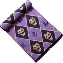 Classic Skeleton Pattern Scarf Anime Cosplay Accessory Halloween Role Play Party Costume Prop - Purple - View 7