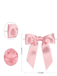 30Pcs Twist Tie Bows Bows Satin Ribbon Bows For Gift Wrapping Premade Bows For Crafts Party Favors Wedding Decorations - Multicolor - View 8