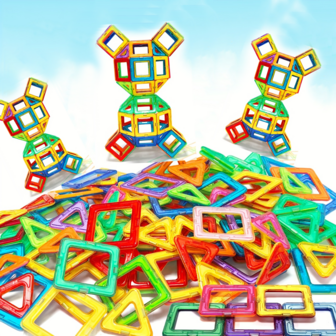 20/50/100 st. stora magnetiska byggklossar, gör-det-själv-magnetleksaker, lämpliga för pojkar och flickor, uppgraderade magnetiska klossset, pedagogiska STEM-leksaker, födelsedagspresent, lär dig genom lek, magnetiska stapelleksaker för förskola