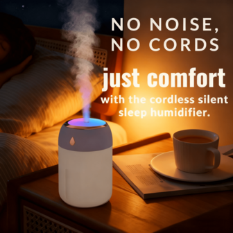 1 pieza Humidificador silencioso y colorido, Difusor de aceites esenciales con función de humidificación y lámpara de aroma de 11.16 oz con gota de agua, adecuado para dormitorio y oficina, se puede usar para plantas, bajo nivel de ruido, 2 modos de niebla, apagado automático, y decoración silenciosa para el hogar