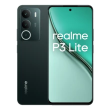 Realme P3 Lite 安卓 15 智能手机，8GB+256GB，全球版 4G LTE 无锁手机，6.67 英寸 LCD 120Hz 显示屏，6000mAh 电池，5000 万像素摄像头，机身厚度 7.79mm，不含适配器 - 綠色 - 查看 2