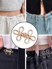 Adjustable Lucky Knot Denim Belt - Seamless Buckle, Reusable Metal Waist Adjuster, Multiple Colors Available, Cheongsam Buckle, Easily Solves Loose Waist Issue For Jeans And Casual Pants, Suitable For All Ages And Genders, The Ideal Choice For Fashion Enthusiasts Seeking Easy Waist Adjustment. - Multicolor - View 4