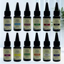 20 جرام مجموعة 12 لون من الراتنج الأشعة فوق البنفسجية للمجوهرات والأعمال اليدوية DIY، راتنج سريع التصلب عالي الشفافية لصنع الزخارف والإكسسوارات اليدوية