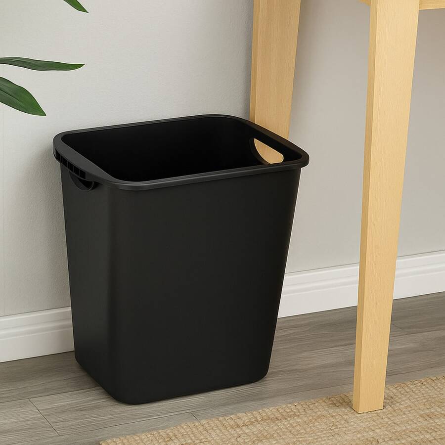 Bote, Cesto de basura papelero de oficina 13 Litros, Cesto de Basura sin Tapa, Estilo Minimalista y Moderno, Ideal para Cocina, Oficina y Hogar, Almacenamiento Creativo, Organizador Ligero y Duradero para Residuos o Reciclaje, Perfecto para Espacios Pequeños o Grandes,