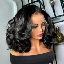 MECRY 200% Density Glueless Wigs Human Frontal Hair Pre Plucked Pre Cut 13x6 Wear And Go Glueless Wig 26-36 Inch HD Straight Lace Front Wigs Human Frontal Hair For Women Natural Black 180% 13*1 6inch Pixie Human Frontal Hair Wigs - Natural & Black - View 3