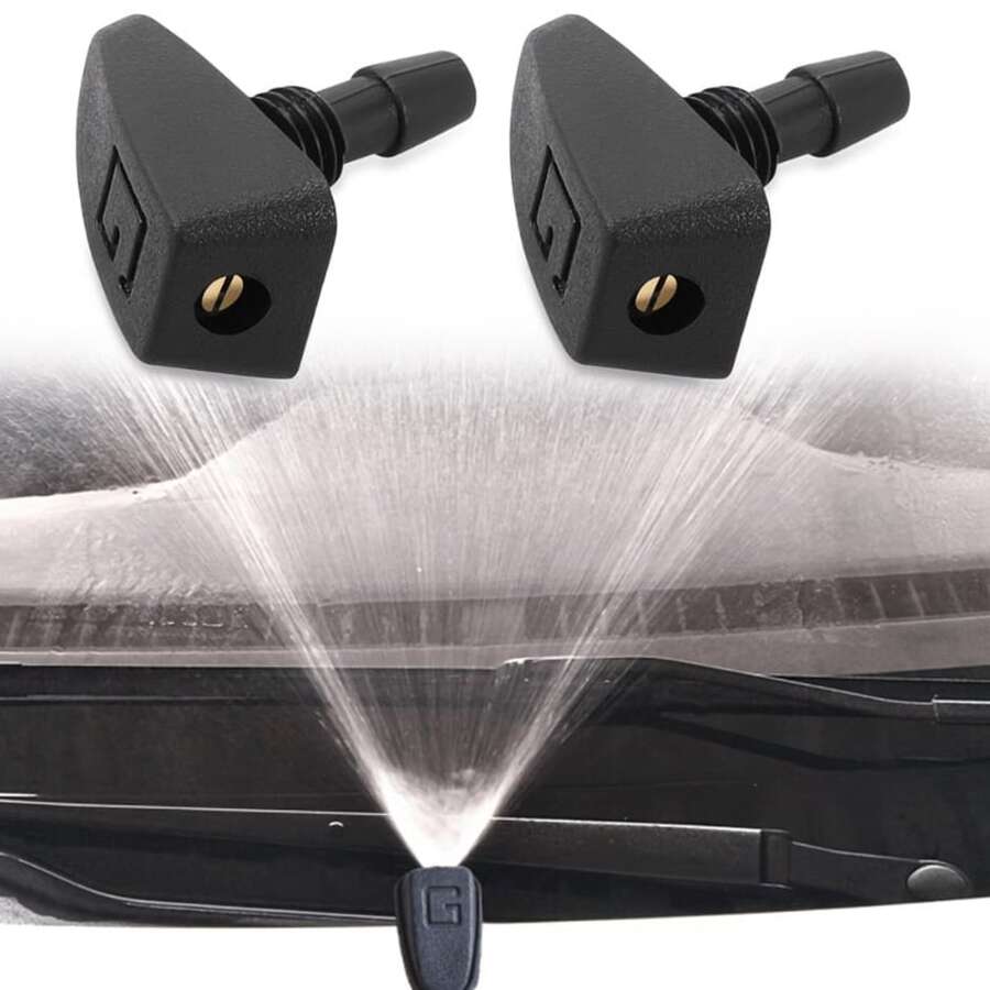 Front Rain Wiper Spray Nozzle Cover Trim For Ford F150/Bronco 2021 Carbon Fiber
