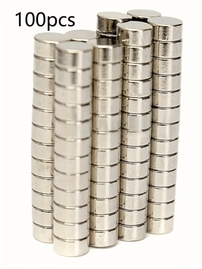 100 قطعة مغناطيس نيوديميوم دائري بقياس 5 * 2 ملم، مغناطيسات قرصية دائمة صغيرة لتخزين المطبخ، ديكور العطلات، الثلاجة، المكتب، ديكور عيد الفصح، مغناطيسات أسطوانية صغيرة متعددة الأغراض للثلاجة، السبورة البيضاء، لوحة الحبر الجاف
