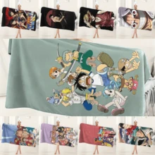 1 Pc One Piece Bath Towel, Quick-Drying Towel, Christmas Gift, Cute Cartoon Print, Suitable For Home, Sauna, Or Hot Spring, Machine Washable, Soft And Comfortable, Suitable For All Seasons, Sauna Towel, Household Towel, Printed Pattern, Modern Design, Microfiber Towel, Soft Fabric, Beach Accessory, Gift For Gift Shoppers, Anime Fans - Multicolor - View 1