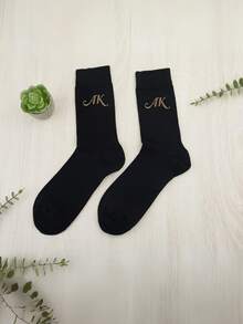 1 Pc Wedding Socks, Groomsmen Initial Socks, Gift For Groomsmen, Embroidery Initial Wedding Socks, Personalized Embroidered Best Man Socks - Style B - View 5