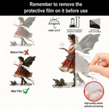 Dekorative Acryl Weihnachts-Feenfigur mit Ständer - Tischbeleuchtung Dekoration, multifunktionale englische Plakette für Zuhause und Büro, perfekt für Schlafzimmer, Garten, Wohnzimmer, Küche - 1 Stück