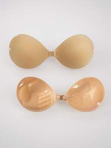 2 Pairs Of Thickened Push-Up Invisible Bras With Transparent Shoulder Straps, 3cm Thickened Small Breast Enlargement Invisible Breast Enhancement - Multicolor - View 11