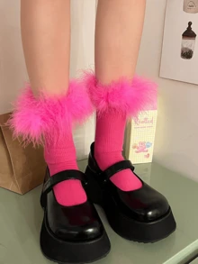 1 Paio Di Calzini Colorati Alla Caviglia Stile Y2K Vintage Adatti Per Primavera, Autunno E Inverno