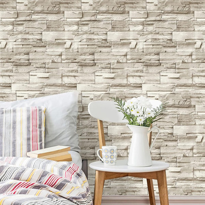 1 Roll Of Self-Adhesive Contact Paper-Removable Wallpaper-Instant Peeling And Sticking Vinyl Wallpaper, Good Adhesion, Not Easy To Fall Off, PVC Waterproof And Dirt-Resistant, This Vinyl Wallpaper Can Be Torn Off, No Need To Worry About Damage To The Wall During Disassembly.