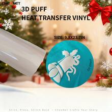 Vinilo de transferencia de calor 3D - Vinilo 3D navideño, adecuado para ropa DIY, patrones de silueta y varios usos, material decorativo de colores mixtos - Multicolor - Ver 14