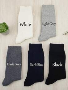1 Pc Wedding Socks, Groomsmen Initial Socks, Gift For Groomsmen, Embroidery Initial Wedding Socks, Personalized Embroidered Best Man Socks - Style C - View 5
