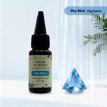 20 جرام مجموعة 12 لون من الراتنج الأشعة فوق البنفسجية للمجوهرات والأعمال اليدوية DIY، راتنج سريع التصلب عالي الشفافية لصنع الزخارف والإكسسوارات اليدوية