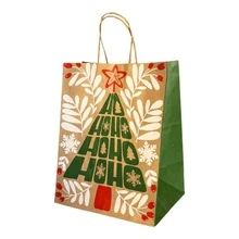 Kit 10 Sacola Santa Claus Presente De Natal 20x15x25cm - 2937 - Visão 1