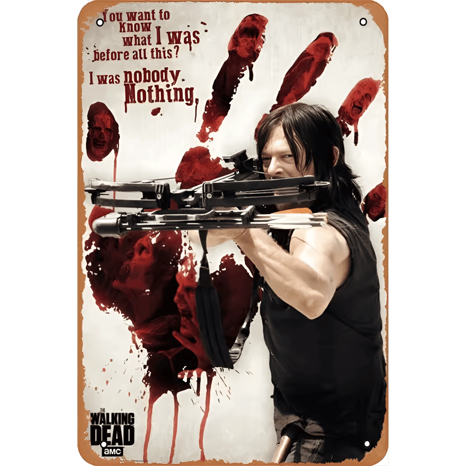 Metal Tin Poster The Walking Dead Movie Metal Sign Plaque Poster For Bar Club Wall Decor Retro Home Vintage Wall Plate Pendan (2) - 主圖顏色 - 查看 1