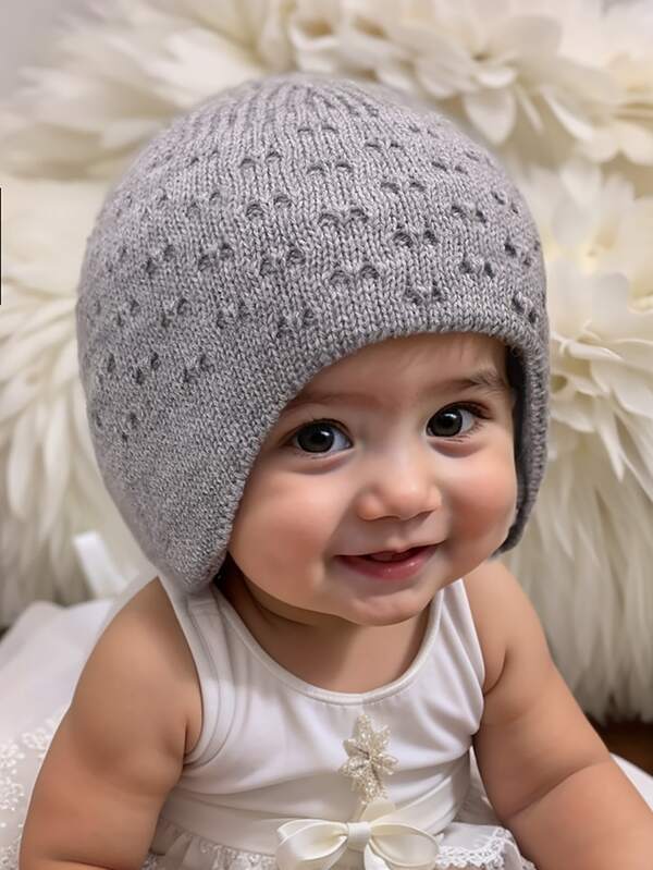 1pc Baby Beanie Hat, Infant Newborn Toddler Winter Warm Knit Cap For Little Boys Girls, Winter Warm Hat