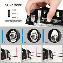 1 件激光水平尺，带双刻度的精密激光水平仪，多用途激光水平线工具，用于精确的现场标记，适用于建筑装修、木工安装、家居 DIY、机电设备安装、勘测和测量