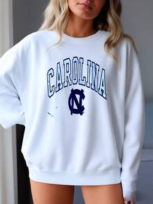 Vintage Y2k Champion University Of North Carolina Crewneck Sweatshirt Size S Sweatshirt - trắng - Xem 2