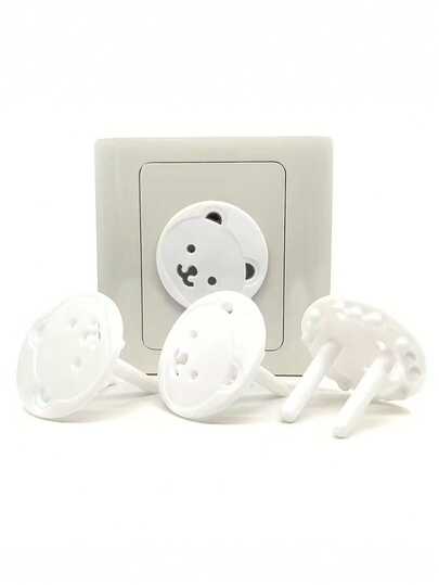 5/10pcs European Style Bear Shaped Electrical Socket Covers, Insulated Protection, Suitable For European Standard Countries Only