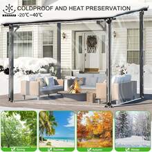 Clear Tarps Heavy Duty Water Resistant,14Mil Thickened Transparent Tear Resistant PVC Vinyl Tarpaulin Enclosurewith Grommets And Reinforced Edges For Patio,Porch And Outdoor - 透明 - 查看 5