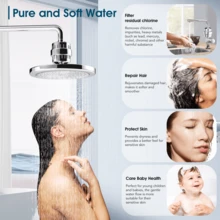 FEELSO 20 Stage Shower Filter, Upgraded High Output Universal Shower Head Water Softener Filter For Hard Water Remove Chlorine Fluoride Heavy Metals Sediments Impurities - 均碼 - 查看 8