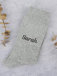 1 Pc Wedding Socks, Groomsmen Initial Socks, Gift For Groomsmen, Embroidery Initial Wedding Socks, Personalized Embroidered Best Man Socks - Style C - View 2
