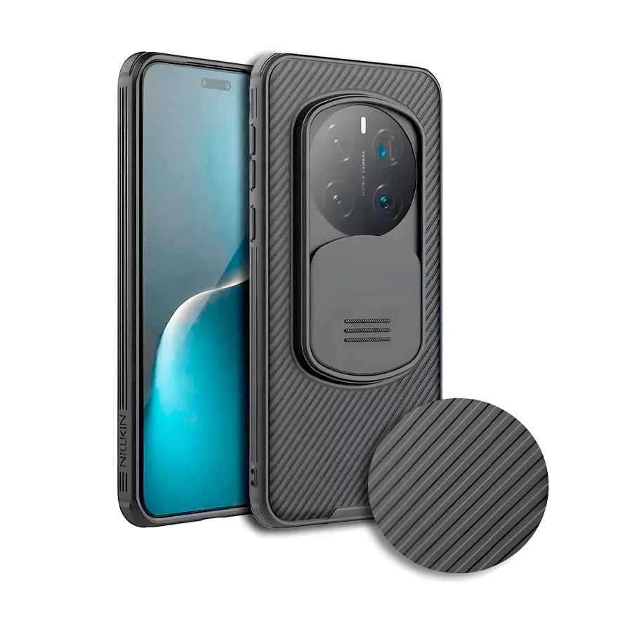 xaa mobile Nillkin Camshield Pro Case For Honor Magic 7 Pro, Anti-Slip Camera Protection + HD Hydrogel Screen Protector - Black - View 1