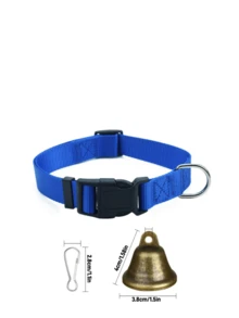 1pc Adjustable Nylon Collar With Goat Copper Bell: Loud Bronze Bell For Pet Anti-Lost, Suitable For Small Farm Animals, Especially Sheep, Cattle, Horses, And Pet Dogs - Multicolor - View 14