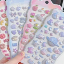 ملصقات ثلاثية الأبعاد مصنوعة من البلاستيك مفرغة من الهواء، ملصقات ثلاثية الأبعاد بطراز جذاب، ملصقات جواهر بلورية، ملصقات زخرفية DIY عالية الجاذبية. هناك أربعة أنماط متاحة، مناسبة للاستخدام في ألبومات الصور والمفكرات والأجهزة المحمولة والثلاجات وكعناصر ديكورية لأغطية الهواتف المحمولة بموضوعات كرتونية. هذا التصميم مناسب للاستخدام المنزلي وحفلات أعياد الميلاد والتجمعات وعيد الهالوين وعيد الميلاد وغيرها من المناسبات. - متعدد الألوان - مشاهدة 9