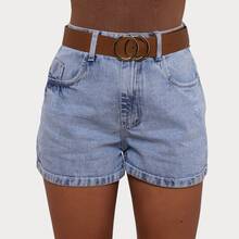 Noble Denim Look Short Mon Jeans Cintura Alta - azul aço - Visão 6