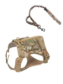 1pc LANGXINGCS Pet Harness Set, Explosion-Proof Guide Dog Camouflage Harness & Leash Set, Customizable Name Tag, Pocket Dog Clothes, Suitable For Large/Medium/Small Cats And Dogs - Multicolor - View 19