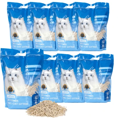 Bentonite & Tofu Blend Clumping Cat Litter XXL Bulk Pack 16kg (8x5L)