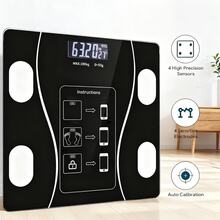 1pc Smart Body Fat Scale, Wireless Digital Bathroom Scale With LED Display, Smart Body Weight Scale, Digital Weight Scale, Battery Powered (AAA Batteries Not Included), Body Composition Analyzer, BMI Scale, Smartphone App, Suitable For Dorm, Fitness, Measurement Device, Electronic Scale, For Home, Bathroom, Dorm Use - White - View 7