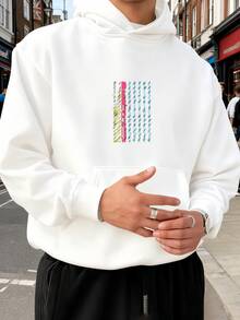 Sudadera con Capucha para Hombre para Primavera y Otoño, Suave y que No Se Derrumba, Se Ve Elegante y No Voluminoso - Blanco - Ver 1