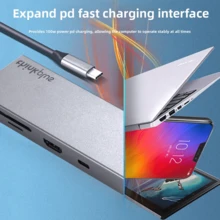 Lenovo 联想 ThinkPlus LC08 8 合 1 Type-C 集线器，带 100W PD 快速充电、HDMI、USB 3.0、千兆以太网、SD 卡读卡器、笔记本电脑铝合金适配器（多系统兼容、即插即用） - 其他 - 查看 7