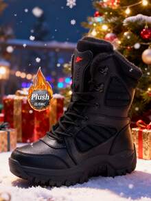 Herren Stiefel Outdoor Bequeme warme Schneestiefel Halloween Neue Herren High Top Verschleißfeste Reisestiefel Wanderstiefel Wildniserkundung Wanderstiefel Knöchelstiefel Geeignet für Alltag Langstreckenreisen Bergsteigen