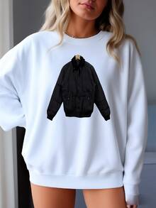 Roberto Cavalli Snake Fur Bomber Jacket Italy Designer Just Cavalli Sweatshirt - trắng - Xem 2