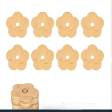 12cm/4.7in INS Style Bamboo Flower Insulation Pad, Heat Resistant Coaster, Pot Holder With Storage Rack, Home Use - Apricot - View 19